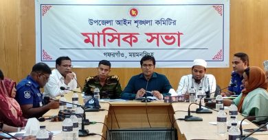 গফরগাঁও উপজেলা আইন-শৃঙ্খলা কমিটির সভা অনুষ্ঠিত
