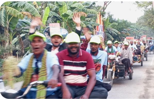 ময়মনসিংহ ১ আসনে মনোনয়ন পরিবর্তনের দাবিতে বিশাল ভ্যান র‌্যালী 